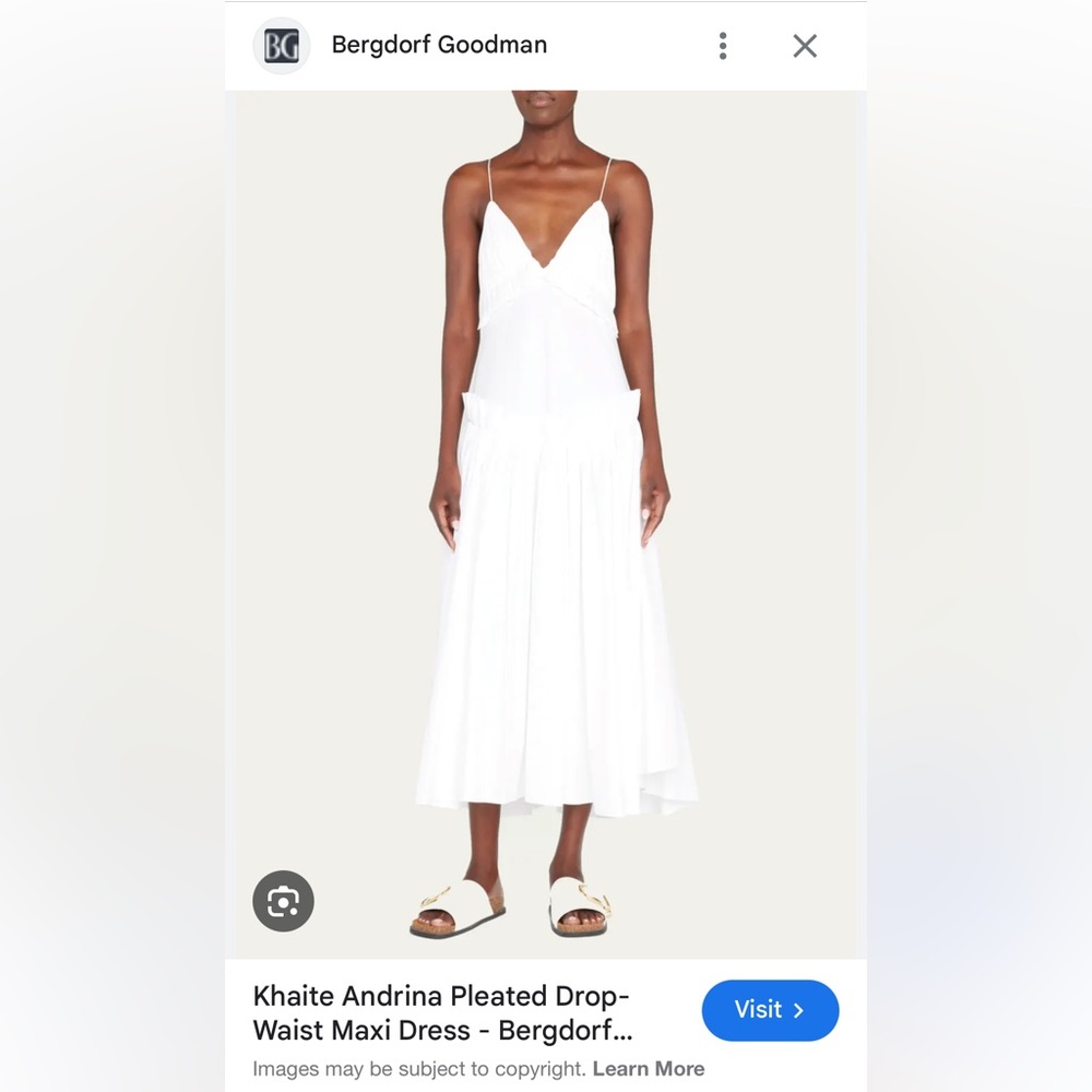 ISO - KHAITE Andrina Dress in White. Size Medium or Large.